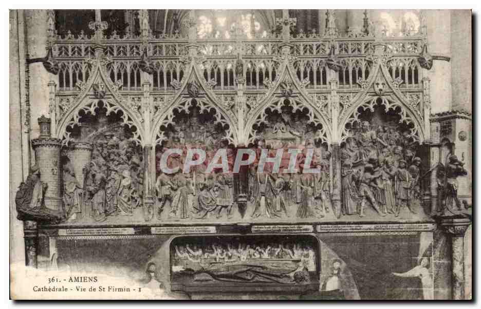 Amiens - Cathédrale - Vie de St Firmin - 1 — L. Cans, phot. série 361