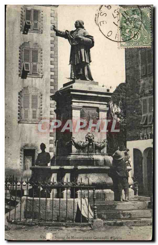 Statue de Monteigneur Gazzanelli à Vico — éditeur inconnu, n° de série non visible