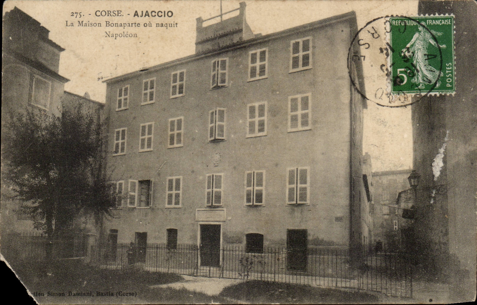 CPA Ajaccio la maison Bonaparte ou naquit Napoleon Corse Corsica
