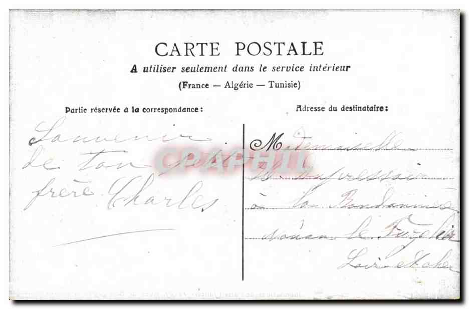 CPA Paris Inondations Janvier 1910 Crues de la Seine Rues de bourgogne et Saint Dominique — Rückseite