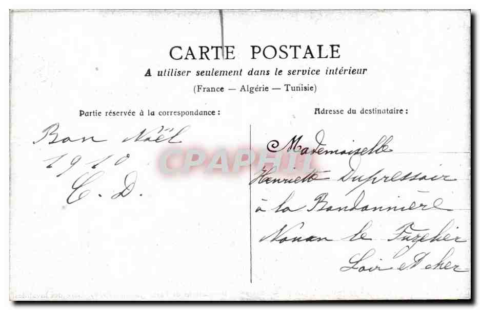 CPA Paris Inondations Janvier 1910 Crues de la Seine Gare des Invalides — Rückseite