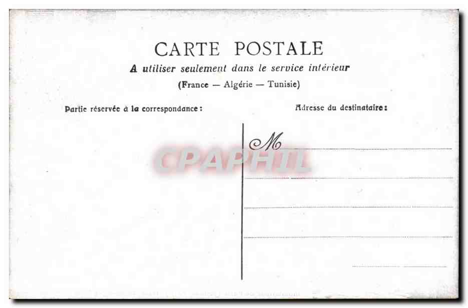 CPA Paris Inondations Janvier 1910 Rue de Bourgogne et Saint Dominique — Rückseite