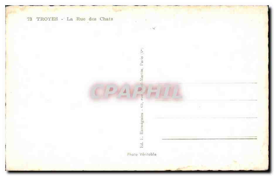 Troyes - La Rue des Chats — Hermignies, n°73 — Reverso