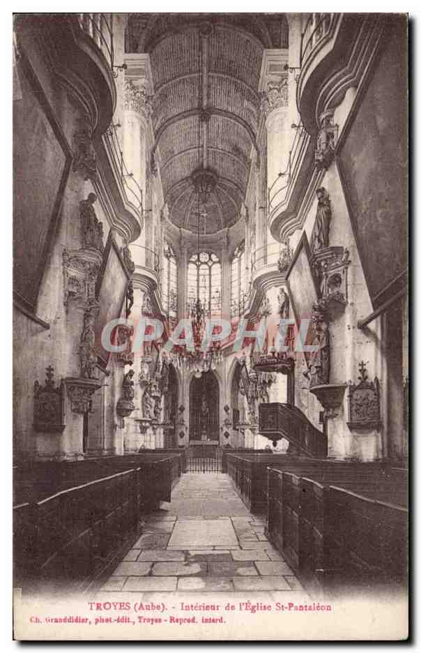 Troyes (Aube) - Intérieur de l'Église St-Pantaléon — Ch. Granddidier, phot.-édit., Troyes - Reprod. intard.