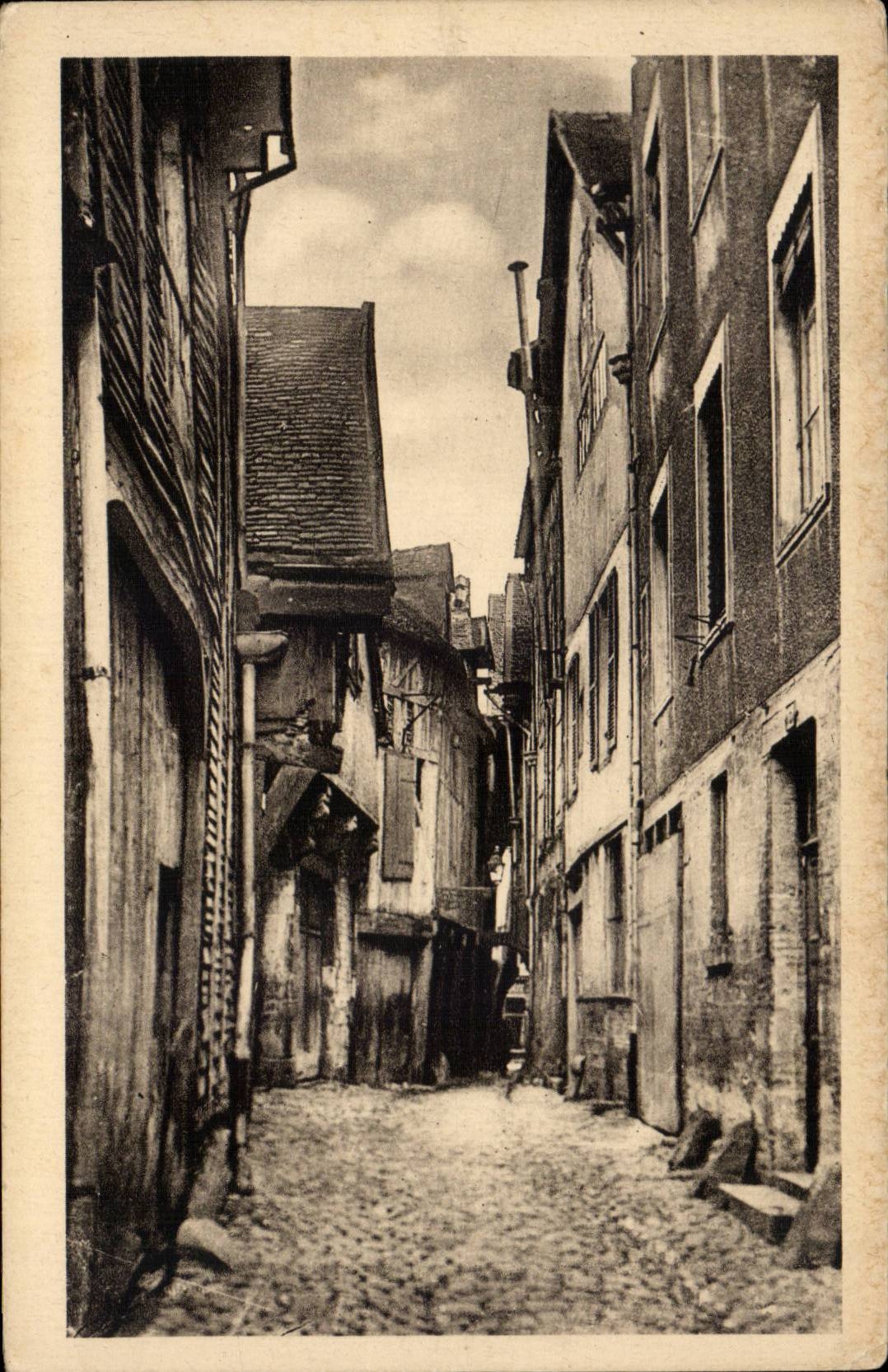 Troyes CPA la rue des chats 