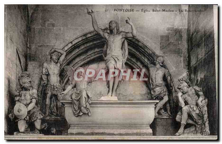 CPA Pontoise Eglise Saint Maclou La resurrection