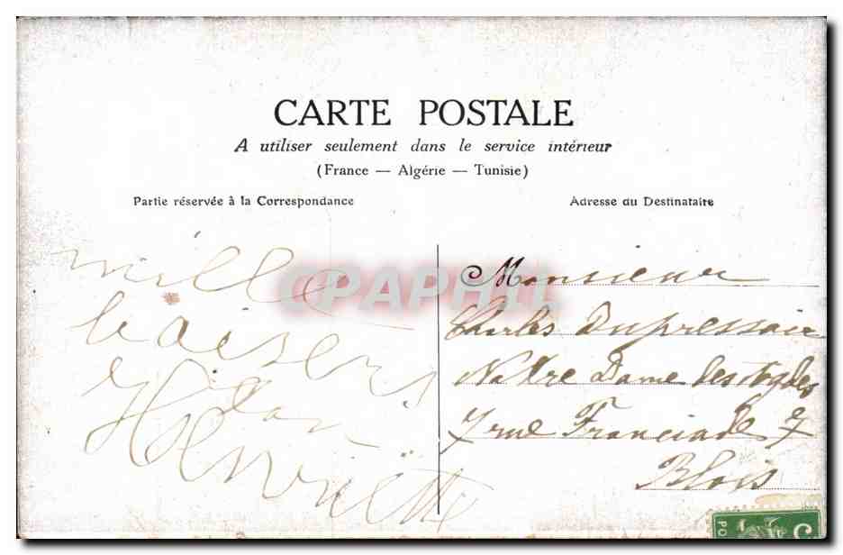 CPA Inondations de Paris Janvier 1910 Gare St Lazare Cour de Rome — Rückseite