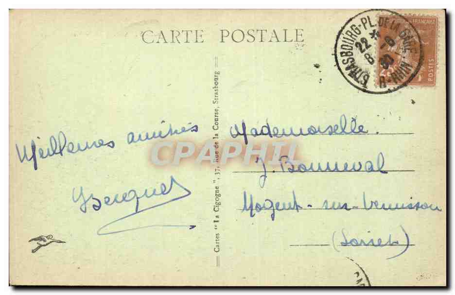 CPA Strasbourg Vue generale — Back