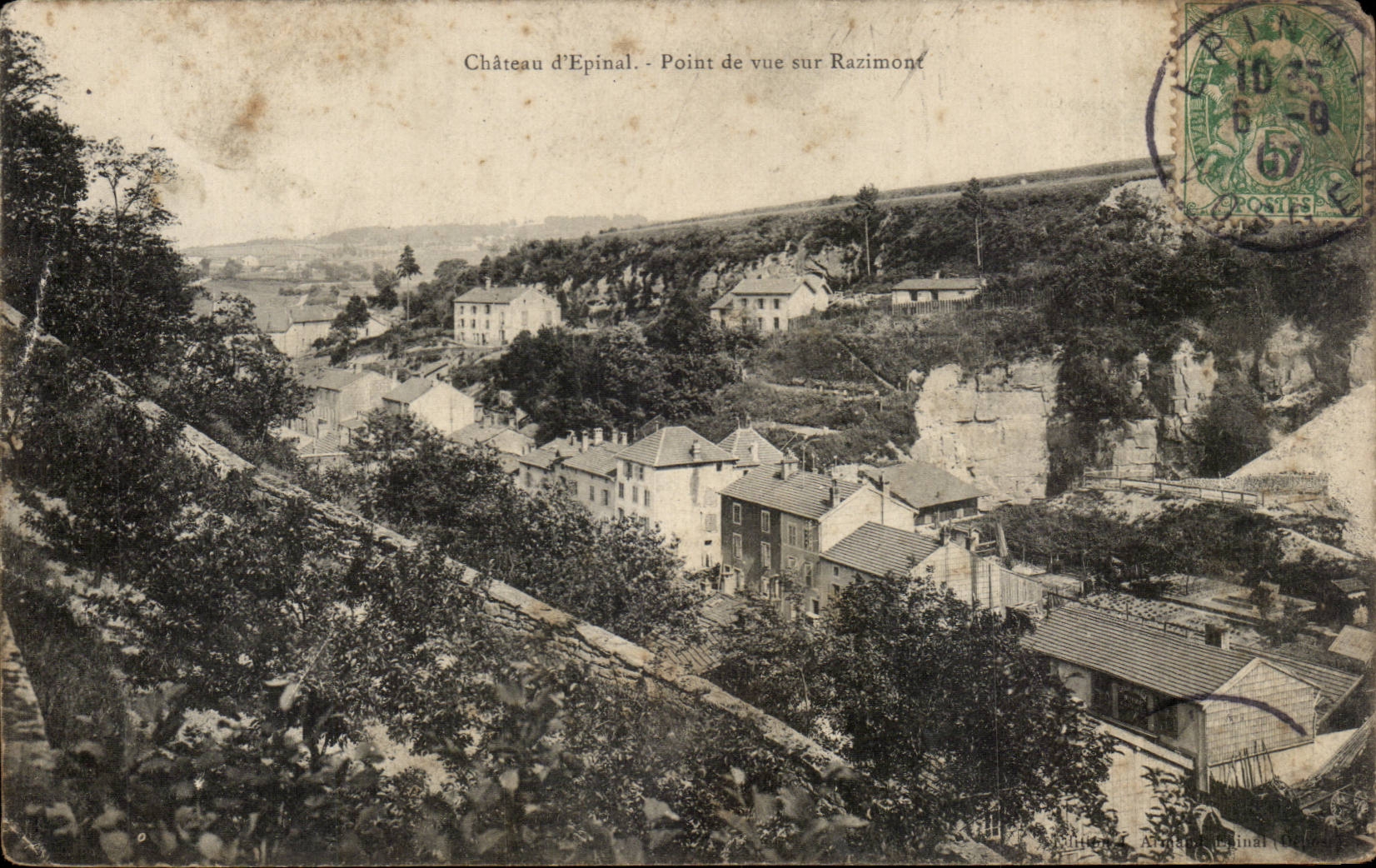 CPA Chateau d'Epinal Point de vue sur Razimont