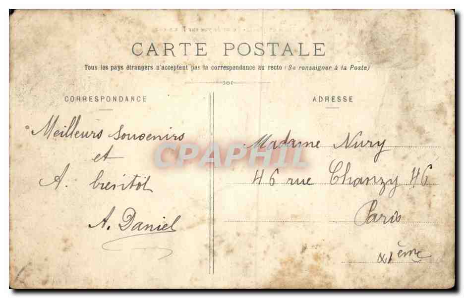 CPA Chateau d'Epinal Point de vue sur Razimont — Rückseite