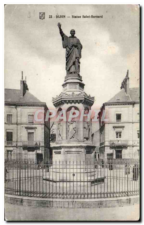CPA Dijon Statue Saint Bernard