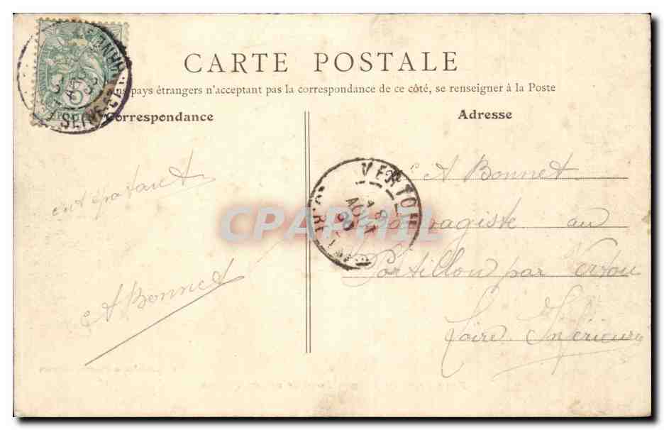 CPA Ferrieres en Brie Point de vue du chateau — Rückseite