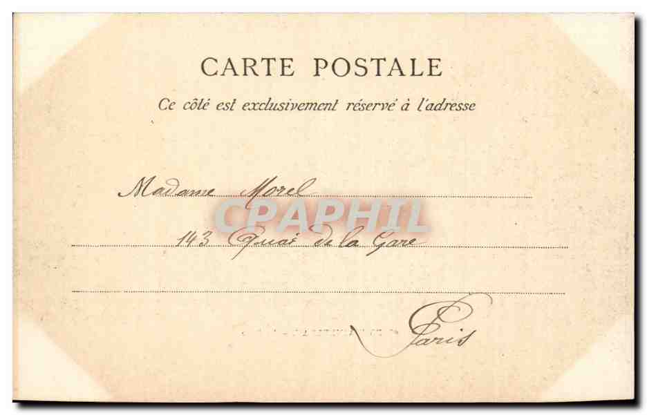 Fontainebleau — La Gare — éditeur anonyme, n° 69 — Verso