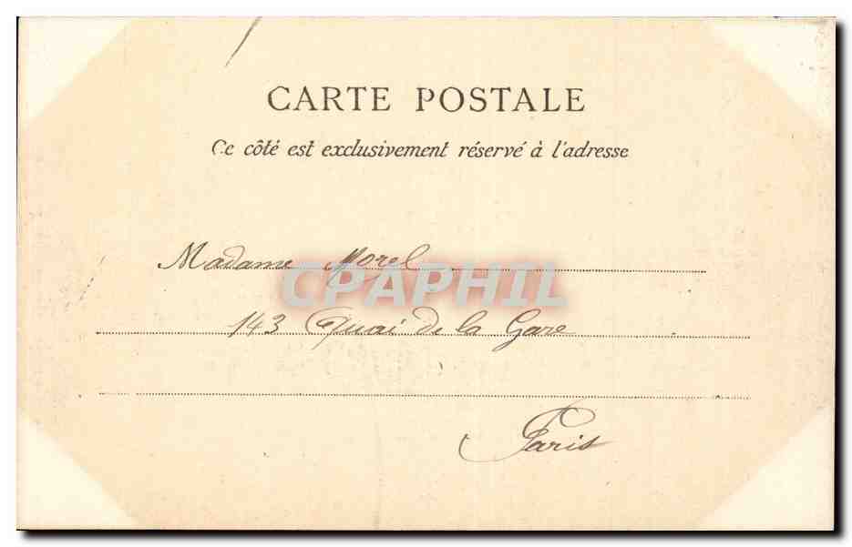 Fontainebleau — Hôtel de Ville — éditeur Tittmonde, n°54 — Verso