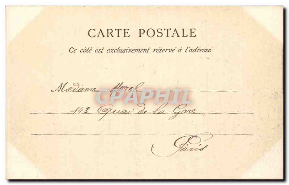 Fontainebleau — Unterprefektur — anonymer Verleger, Nr. 62 — Rückseite