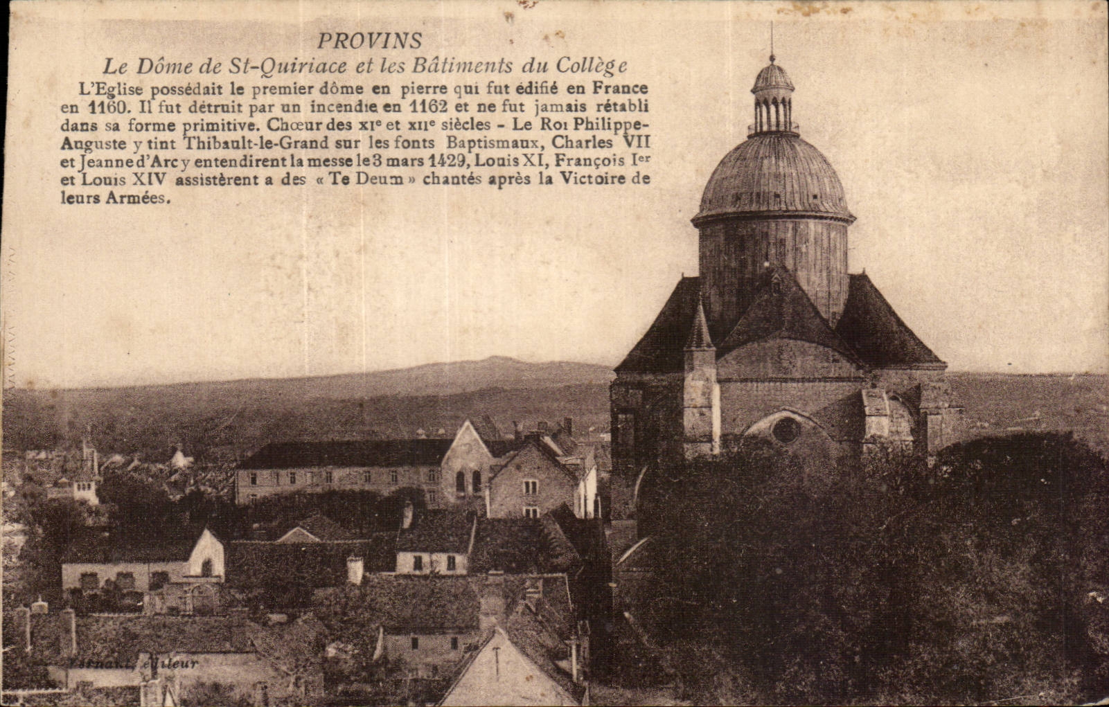 Provins — Le Dôme de St-Quiriace et les Bâtiments du Collège — Éditeur : Jeanne d'Arcy