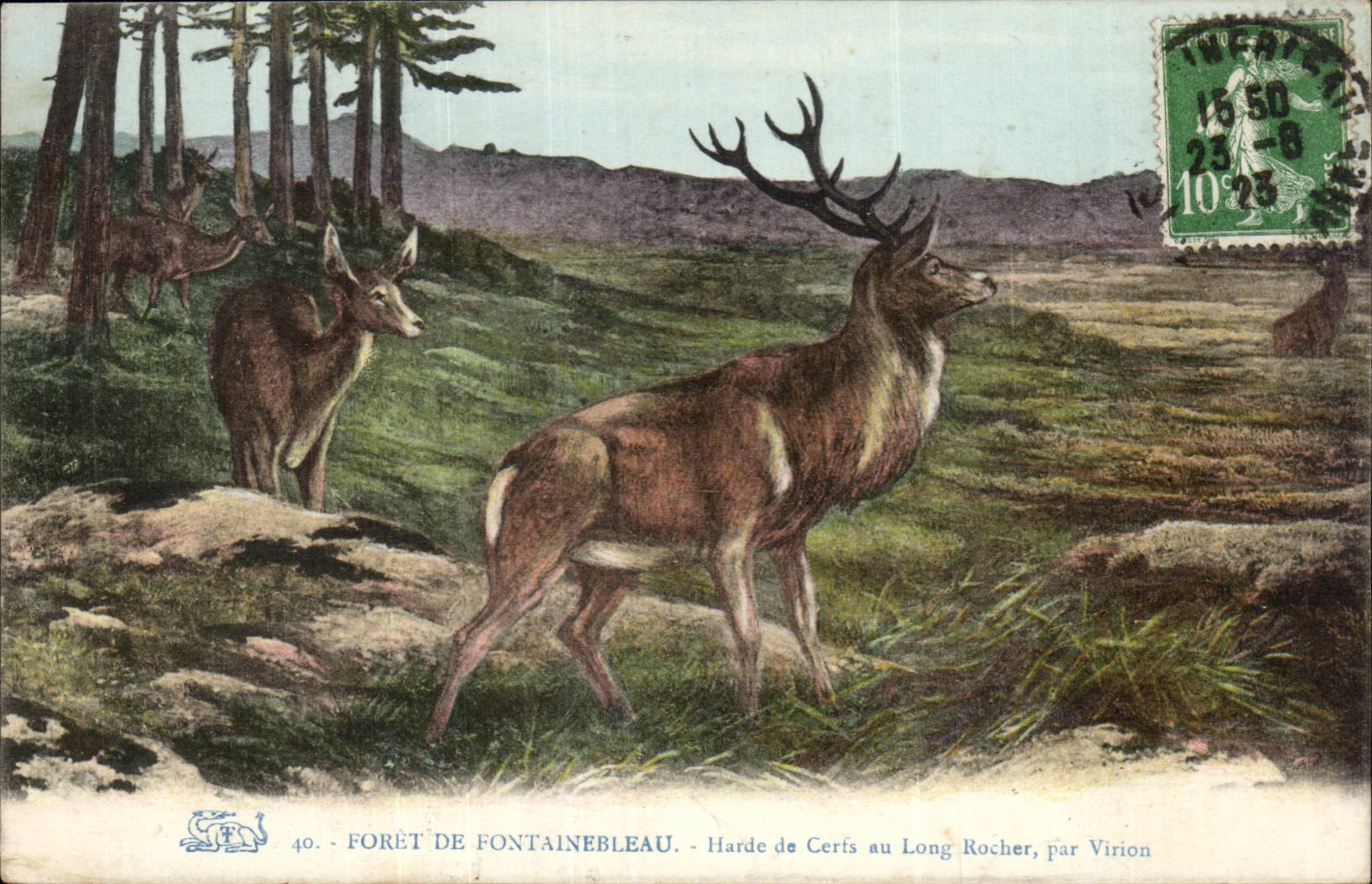Forêt de Fontainebleau — Rehherde am Long Rocher, von Virion — n°40
