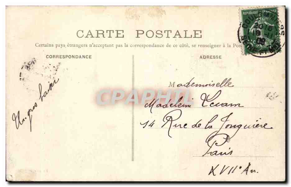 CPA Coulommiers Les pavillons des gardes — Rückseite