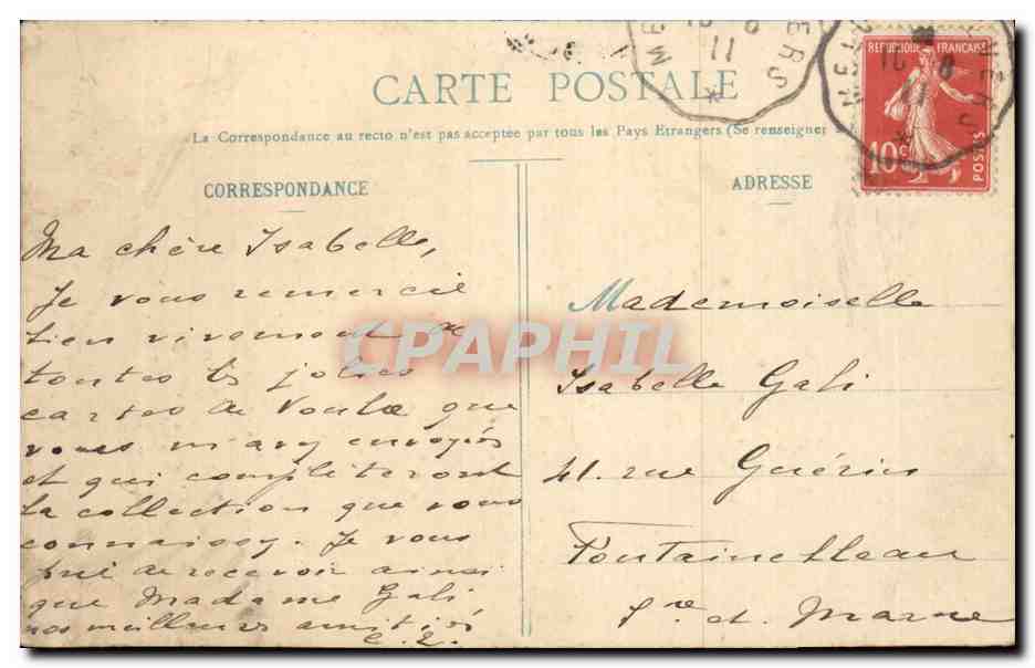 CPA Souppes Un coin sur le Loing — Rückseite