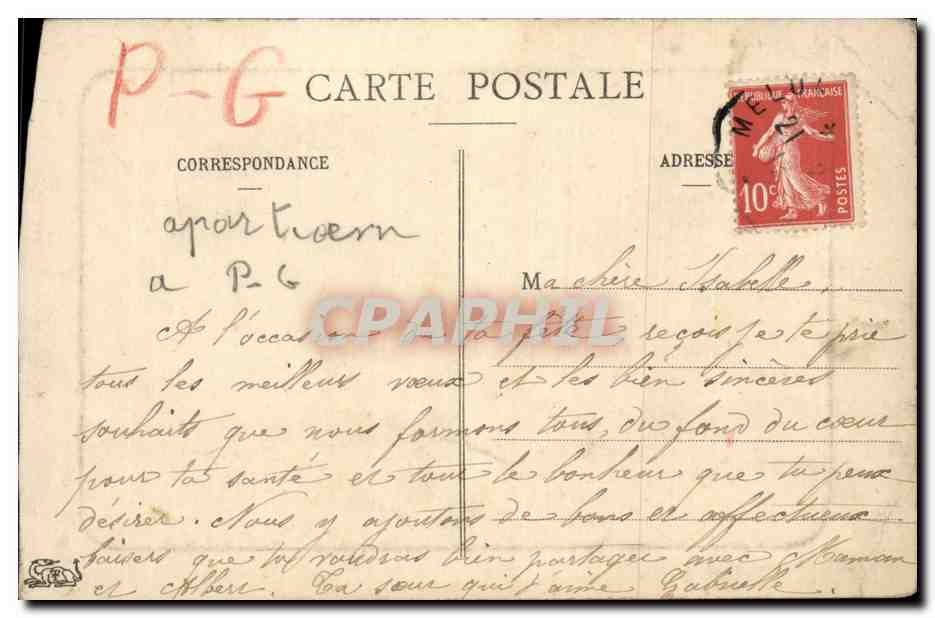 CPA Souppes Un coin sur le Loing — Rückseite