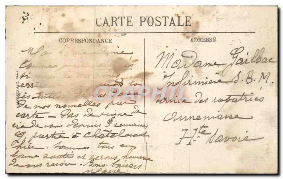 Fontainebleau — La Caserna Damesne — N.G. — Reverso