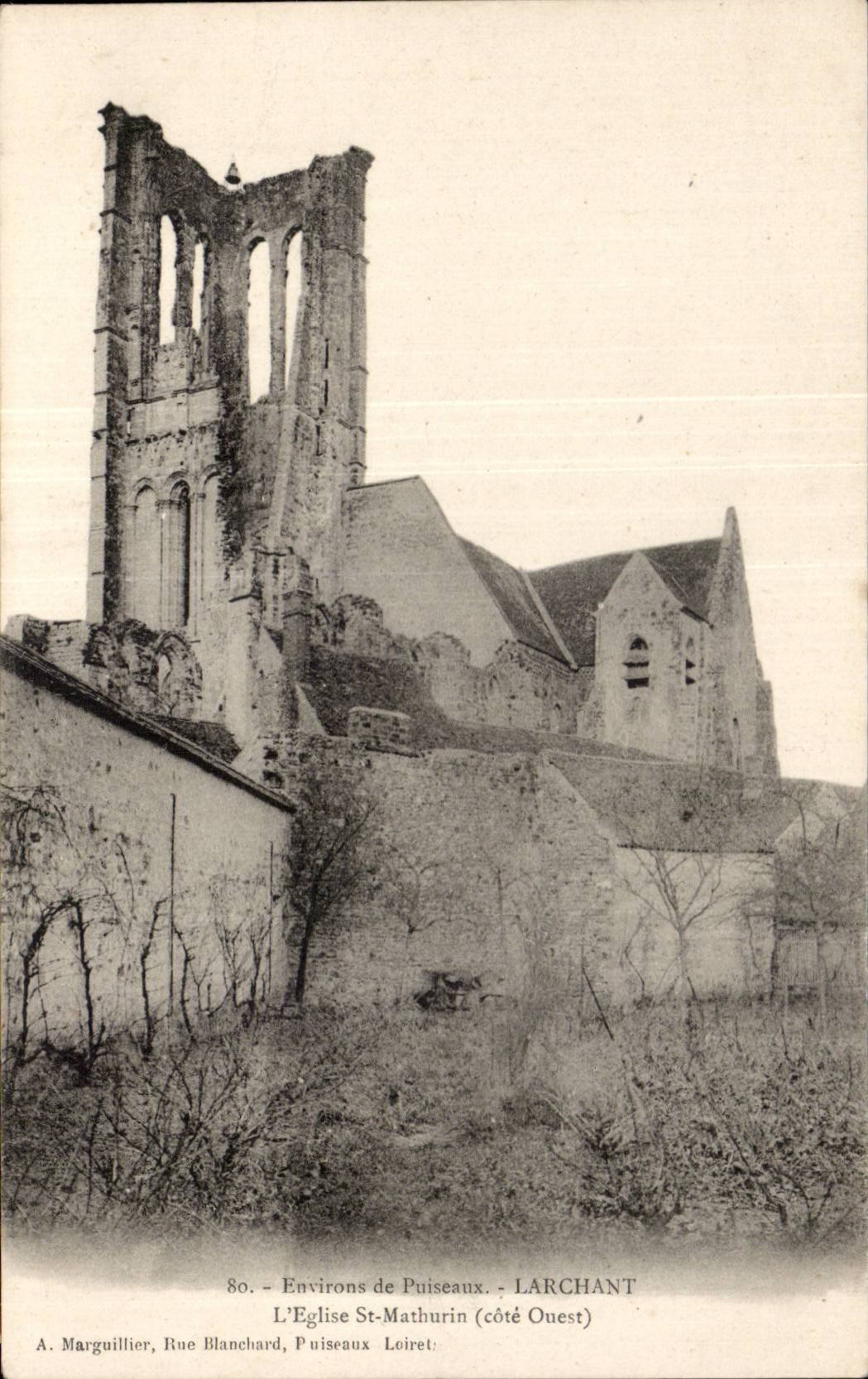 CPA Environs de Puiseaux Larchant Eglise St Mathurin