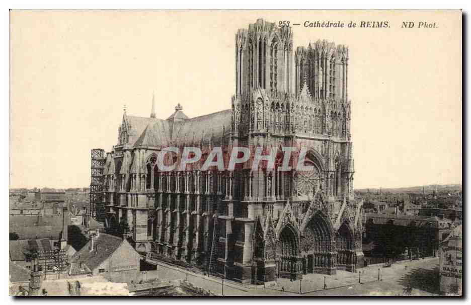 Cathédrale de Reims — vue de la façade — ND Phot.