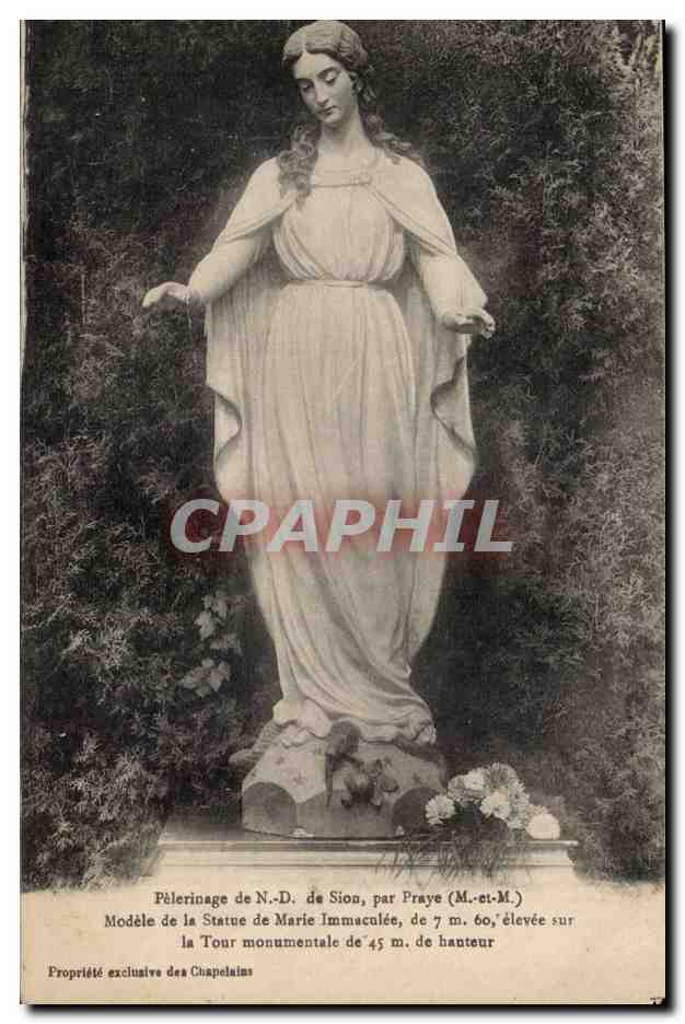 Pèlerinage de N.-D. de Sion — Modèle de la Statue de Marie Immaculée — Propriété exclusive des Chapelains