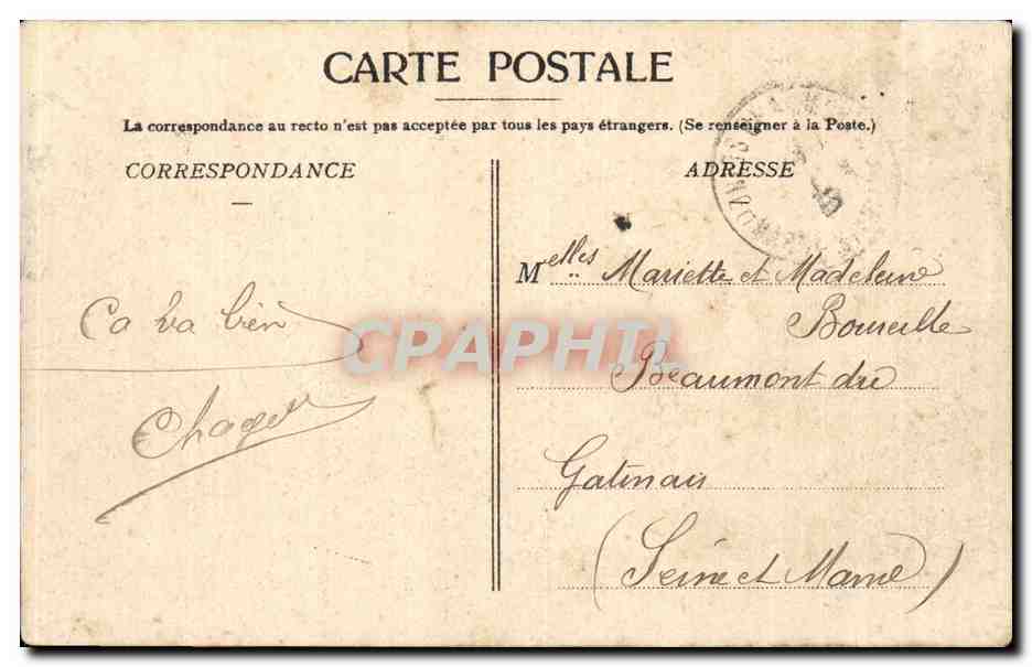 La Lorraine Pittoresque. — TOUL. — 39e d'Artillerie. — Quartier de Rigny. — Édition Photo Française, 40, Rue des Tanneurs, Toul. — Verso