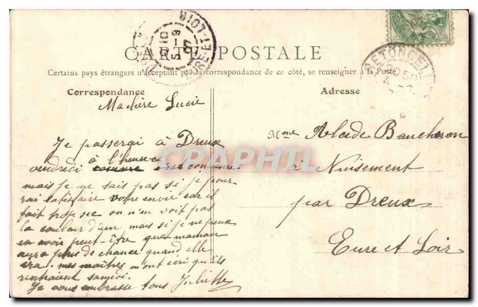 CPA Rouen La caserne Hatry — Rückseite