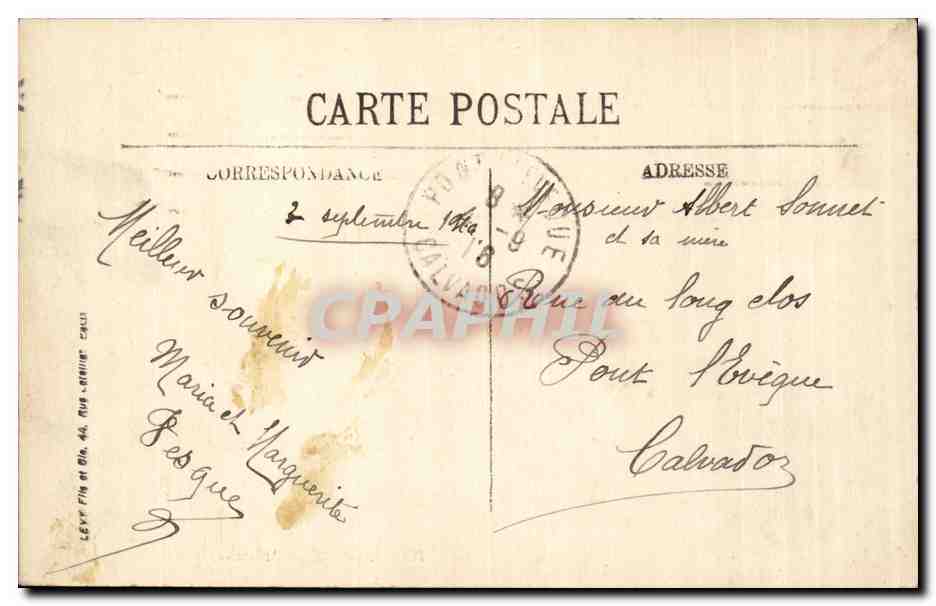 CPA Paris Ecole militaire — Rückseite