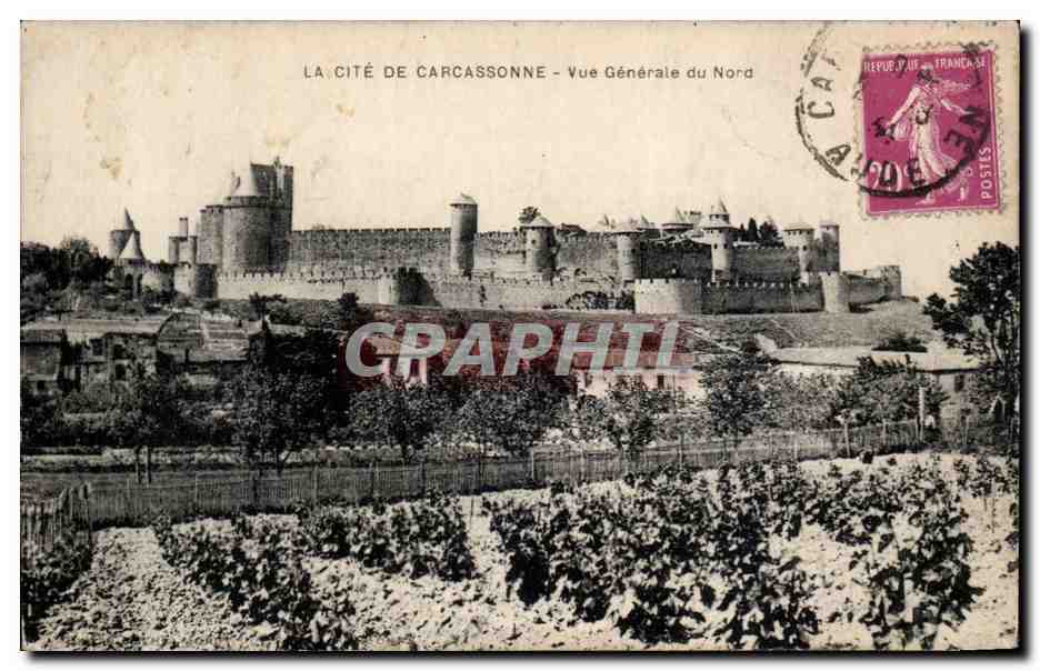 CPA Cite de Carcassonne Vue generale du Nord