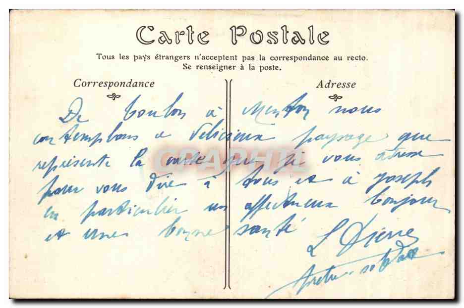 CPA Beaulieu sur Mer Vue generale — Verso