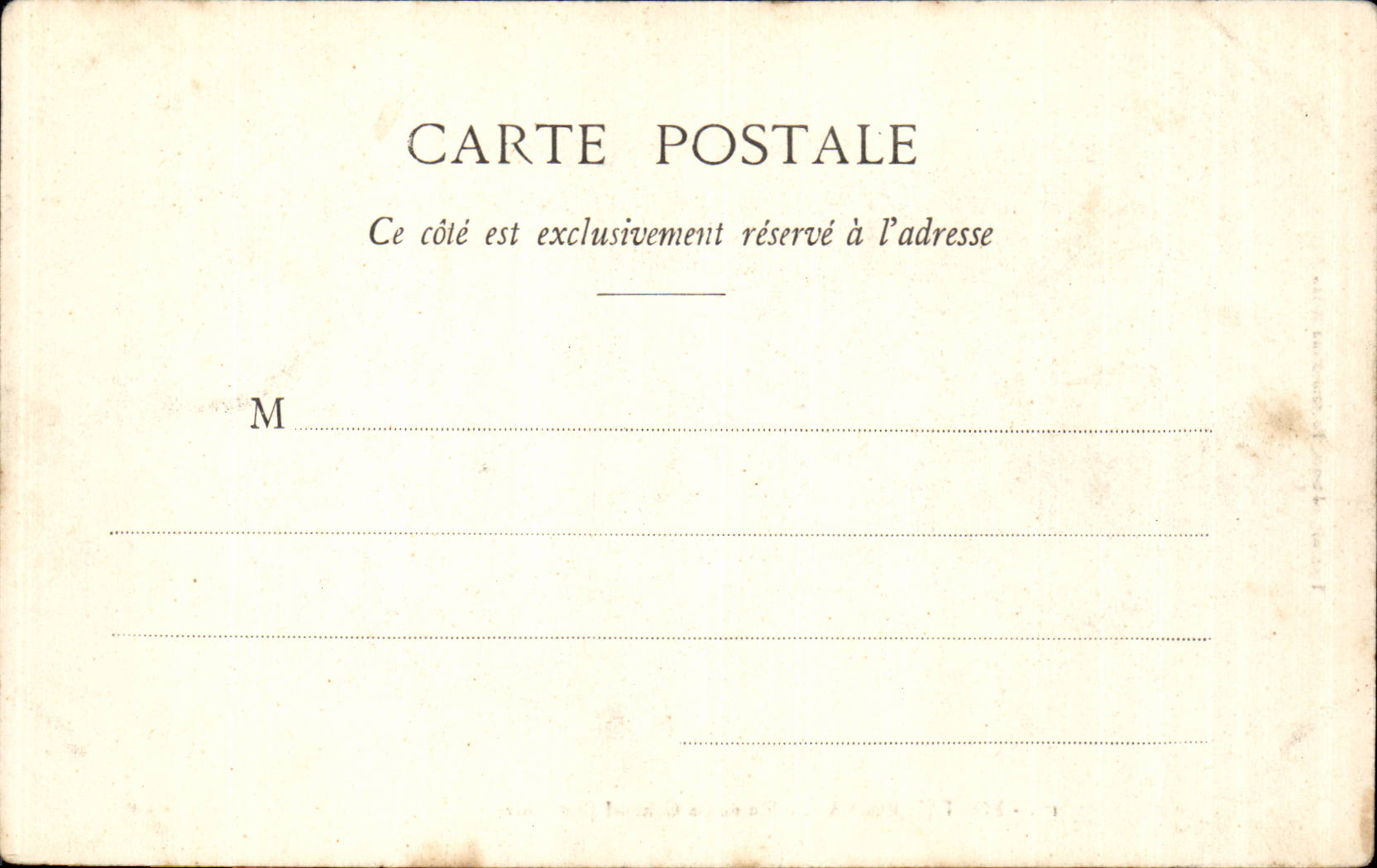 Fontainebleau — Statue du Général Damesme — Tuihault, éditeurs, Fontainebleau — Verso