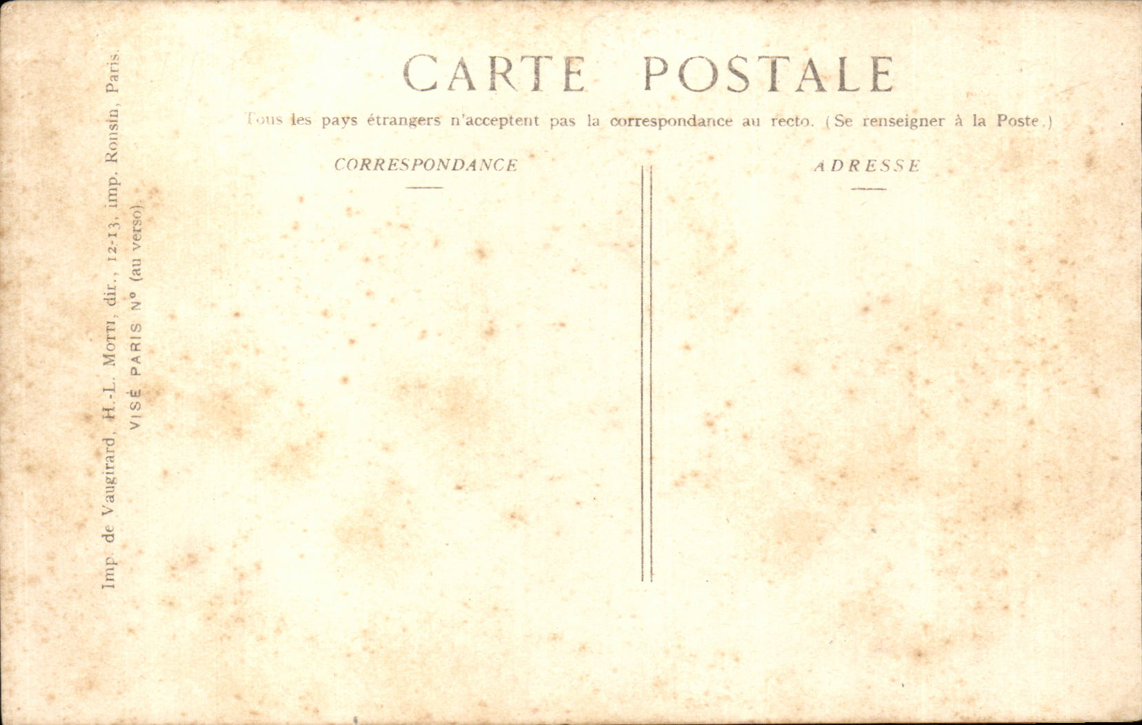 CPA Guerre 1914 1915 Lagny Destruction du pont de pierre — Rückseite