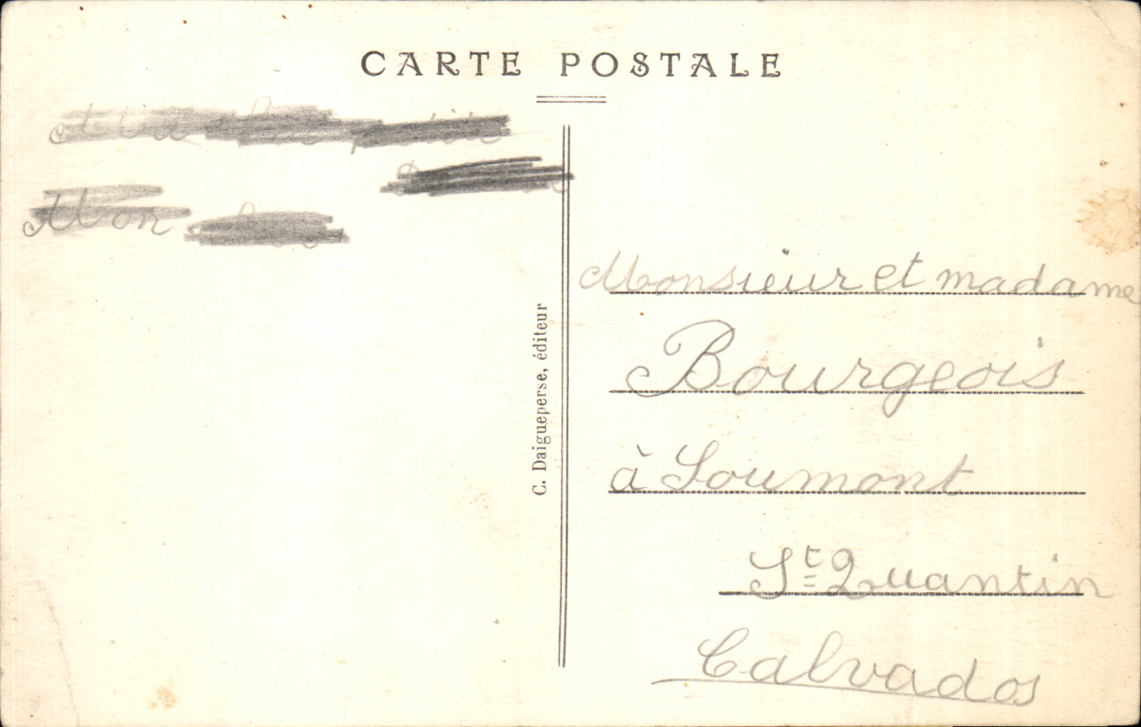 Poigny — Roches d'Angennes — Vue sur les Etangs — Verso
