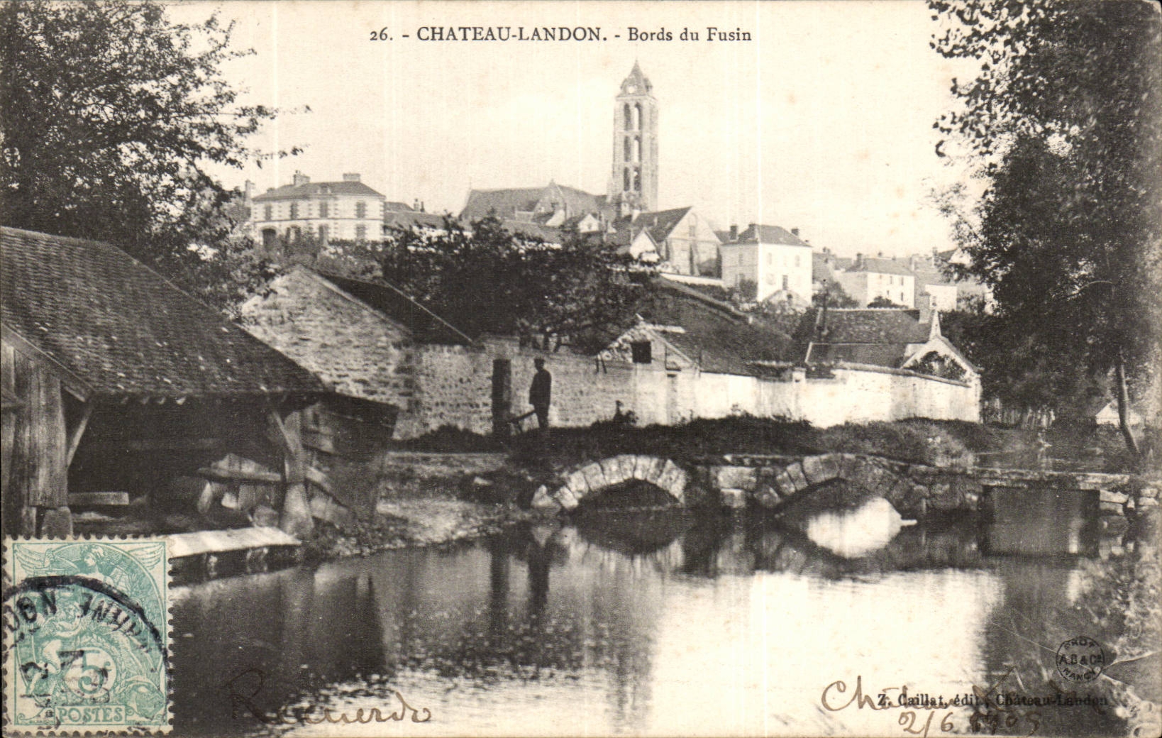 CPA Chateau Landon Bords du Fusin
