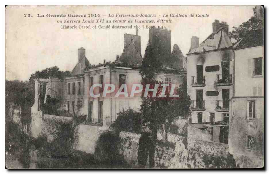 La Ferté-sous-Jouarre — Schloss Condé zerstört 1914 — Serie 73