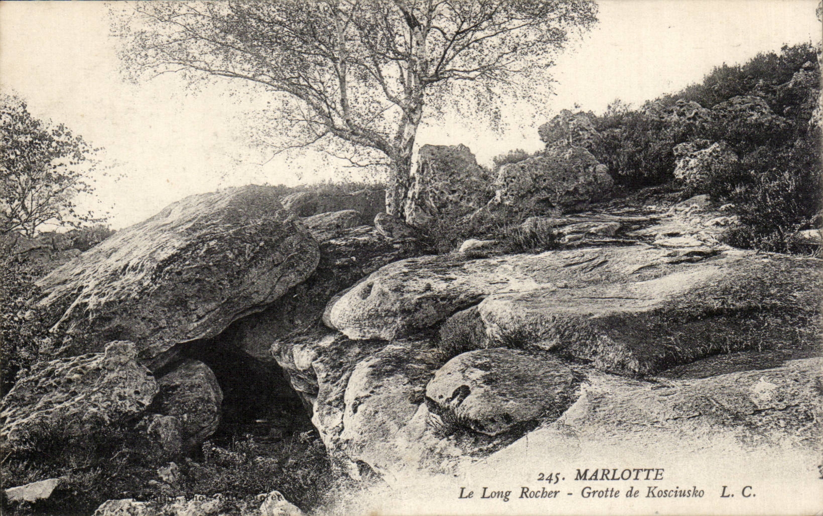 CPA Marlotte Le long rocher Grotte de Kosciusko