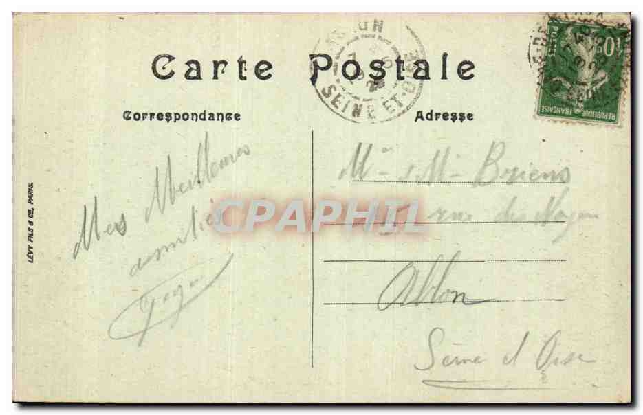CPA Meaux Vue sur la Marne et le parc des Trinitaires — Verso