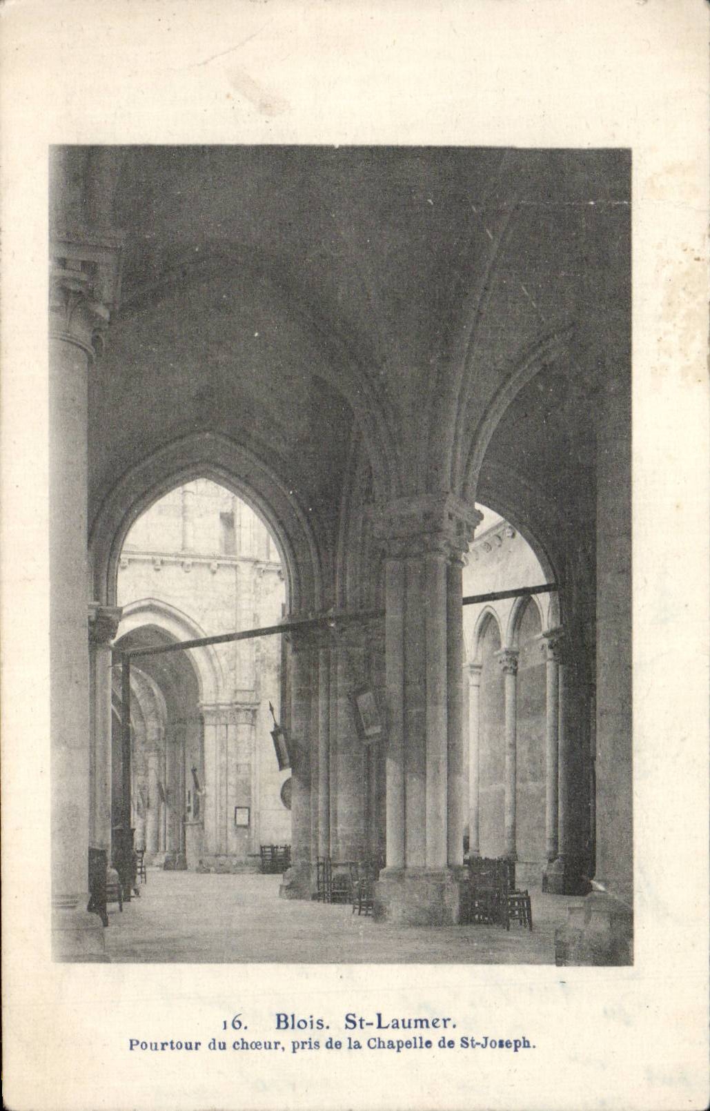 Blois CPA St Laumer Portour du choeur pris de la chapelle de St Joseph