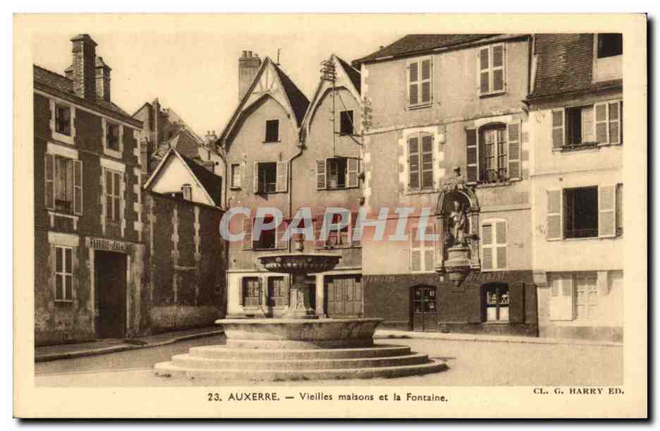 Auxerre CPA Vieilles maisons de la fontaine Fabrique d'Eau de Javel