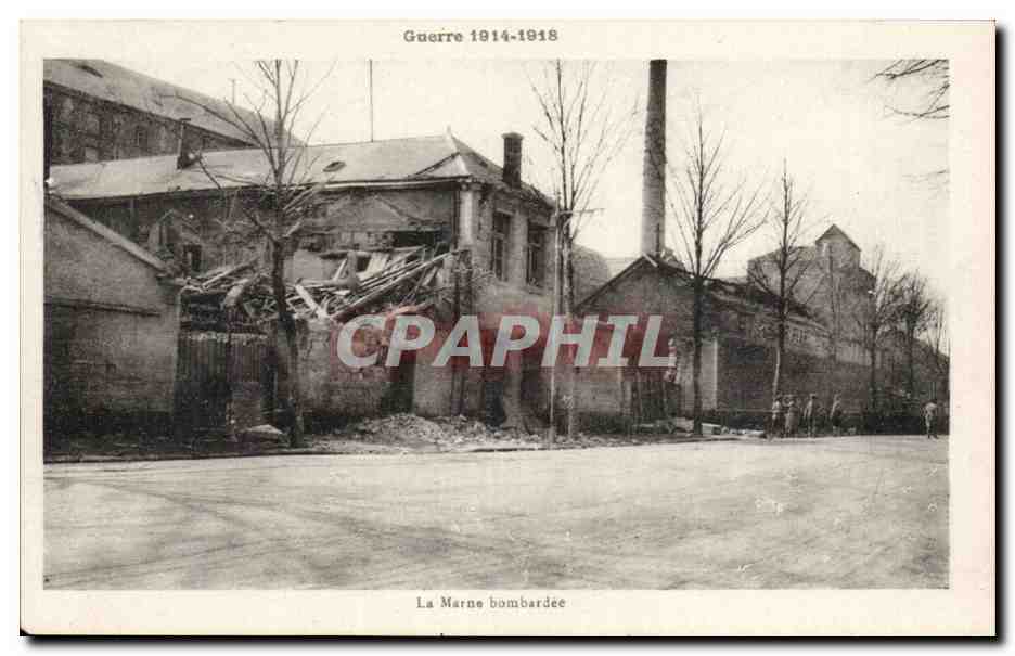 La Marne bombardée — Guerre 1914-1918 — éditeur Visé Lyon 1521