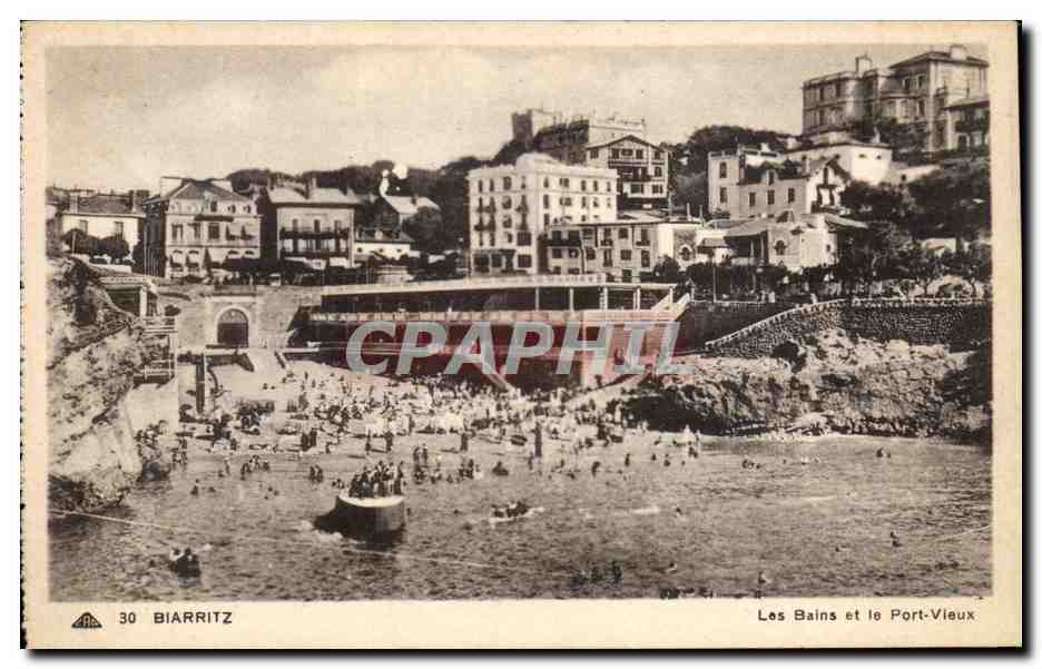 Biarritz — Les Bains et le Port-Vieux — Éditeur : A.P.A. n°30