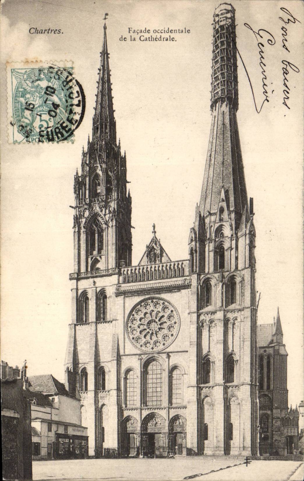 CPA Chartres Facade occidentale de la cathedrale