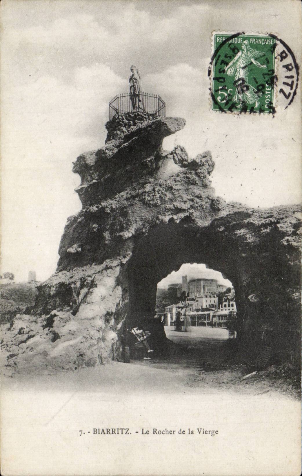 Biarritz - Le Rocher de la Vierge — éditeur : Frigé, Biarritz, n°7