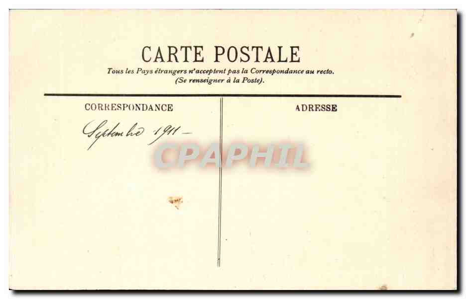 CPA Biarritz Le rocher de la vierge Effet de nuit — Verso