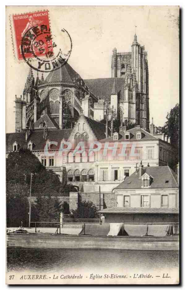 CPA Auxerre La cathedrale Eglise St Etienne L'abside