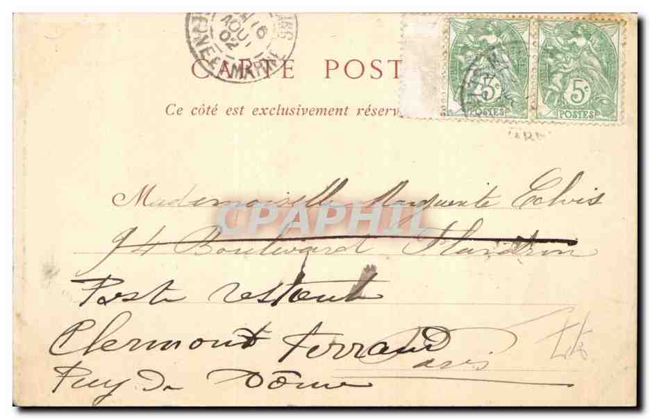 Moret sur Loing CPA Les remparts — Verso