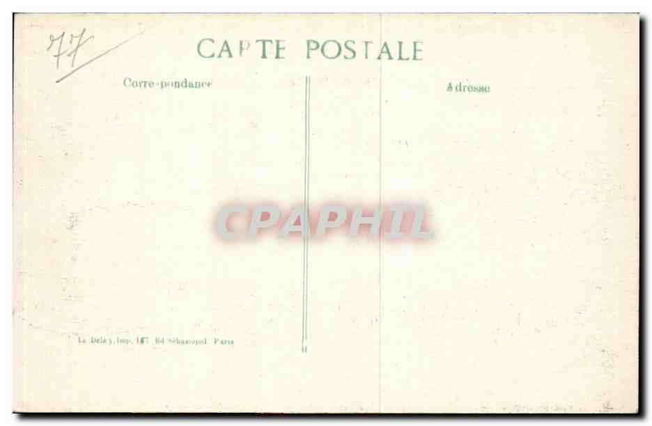 CPA Lagny Maison sur bateau coulee par un obus — Rückseite